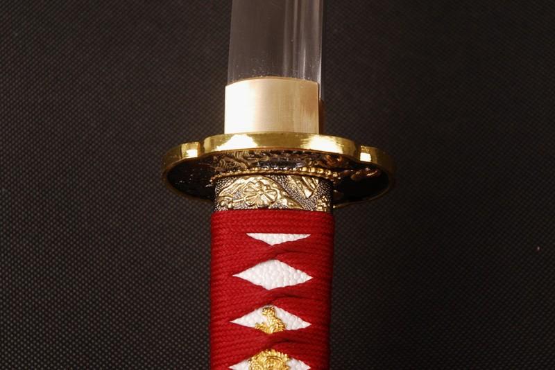 Samurai Sword Japanese Katana Sword Handle Tsuka Rayskin Fuchi Kashira Menuki H1