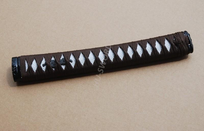 Ito Cord Wrapped Menuki Kashira Fuchi Japanese Samurai Sword Tsuka Handle H9