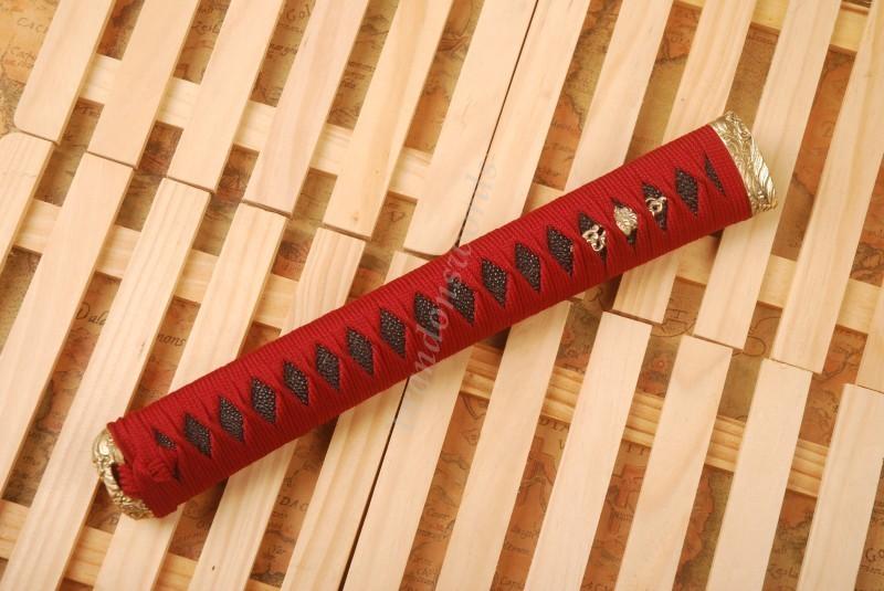 Samurai Sword Katana Handle High Quality Brass Fuchi Kashira Menuki Real Rayskin