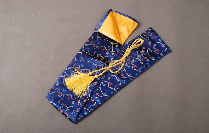 Japanese Samurai Sword Wakizashi Good Quality Blooming Flowers Blue Sword Bag