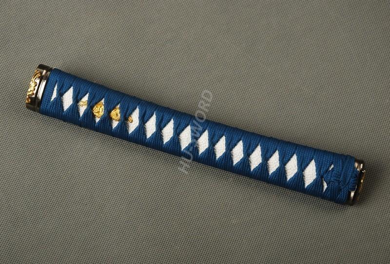 Ito Cord Wrapped Menuki Kashira Fuchi Japanese Samurai Sword Tsuka Handle H4